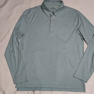 J. Crew Men's Slate Blue Long Sleeve Polo